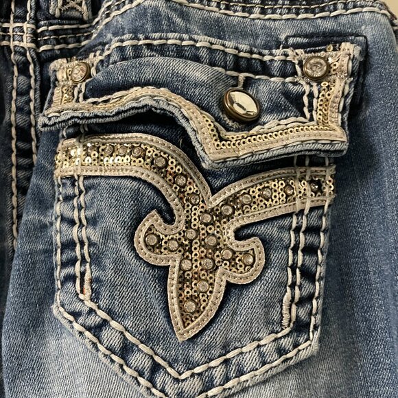 Rock Revival Kai Easy Boot Size 28 with Sequins and Rhinestones - Picture 2 of 15